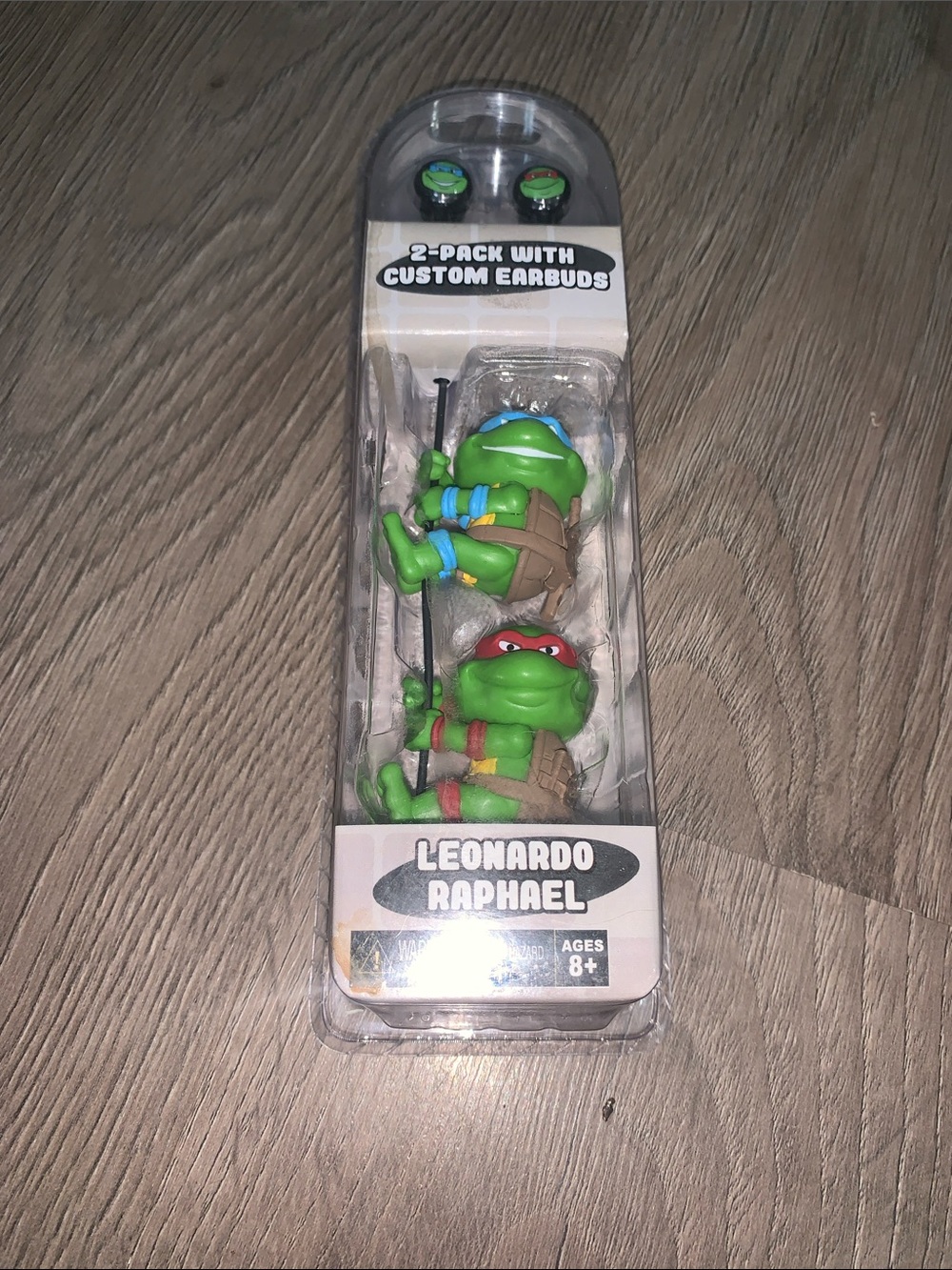 Green Turtle Character Earbud Headphones - 2-Pack Leonardo & Raphael